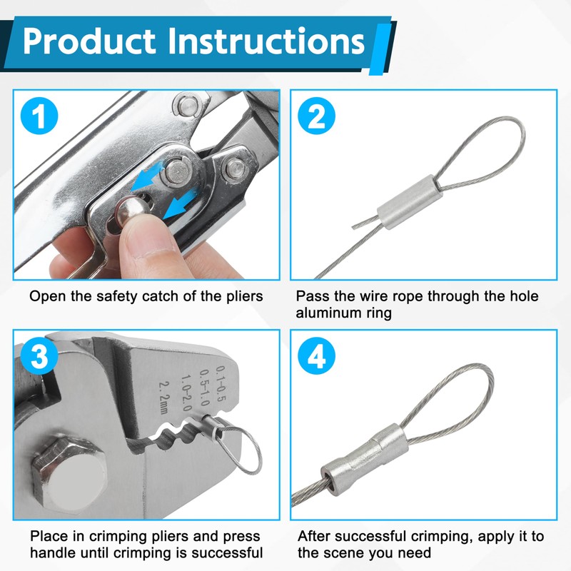 Fishing Crimping Tool Fishing Wire Line Crimping Rigging Kit Fishing