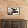 Deer Picture Wall art Framed - Rustic Elk Portrait Moose