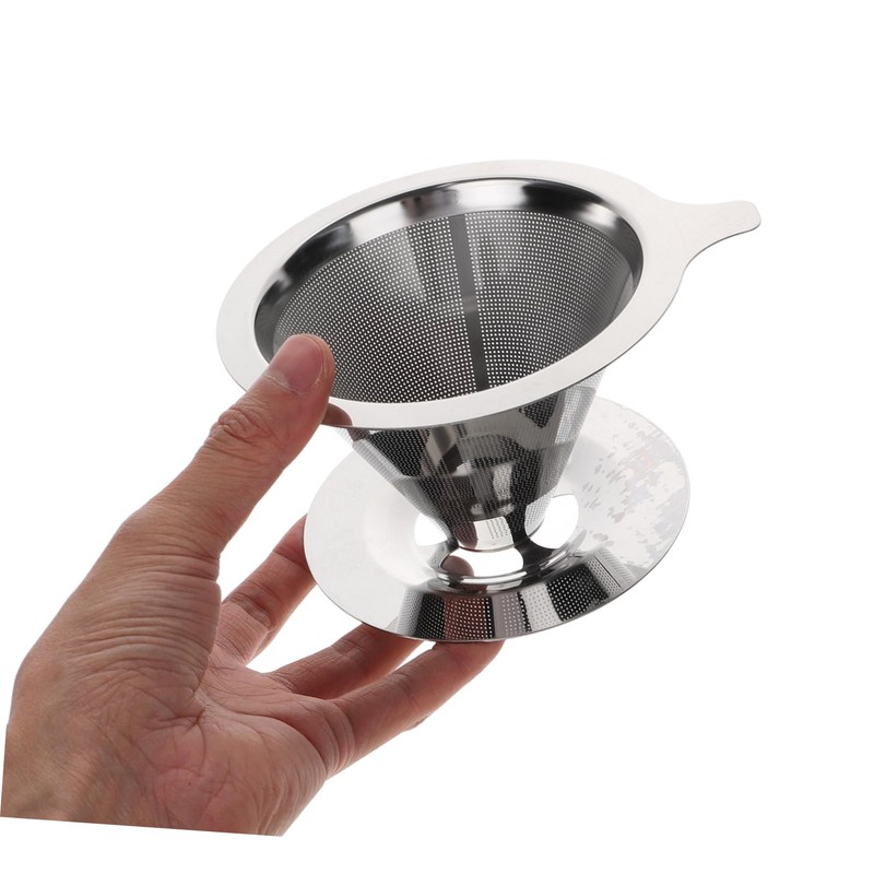 TEHAUX Stainless Dripper with Double Layer Mesh Filter Easy to