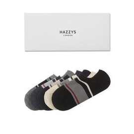Hazzys (신세계센텀점)HAZZYS ACC 네이비 라인배색 면혼방 덧신양말5종세트 HJSS5E200WT (Shinsegae Centum) HAZZYS ACC Navy Line Color-Mix Cotton Blend Ankle Socks Set of 5 HJSS5E200WT