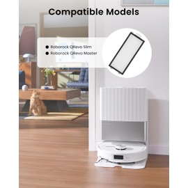 4Pack Filter Replacement Parts Compatible with Roborock Qrevo Master, Qrevo Slim Robot Vacuum Cleaners, High-Efficiency Filters Replacement Parts