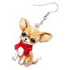 DOWAY Cute Acrylic Chihuahua Dangle Earrings for Women Girls Charm