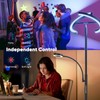 SIBRILLE Upgraded RGBCW Floor Lamp with Ring Reading Lamp, Rotatable