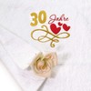 Abc Casa Gift Towel for 30th Birthday with Embroidered Hearts