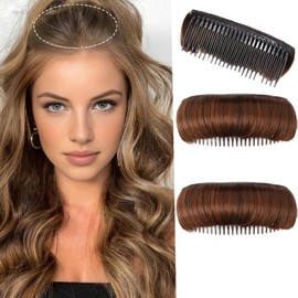 WUODHTW 2Pcs Invisible False Hair Clip Bump Up Comb Clip Bun Fluffy Pad Women Thinning Hair Accessories
