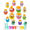 Kimfead Bread and Vegetable Cookie Cutter for Children, 26 Pieces,