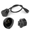 15A Power Inlet Port Plug with Integrated 20in Extension Cord