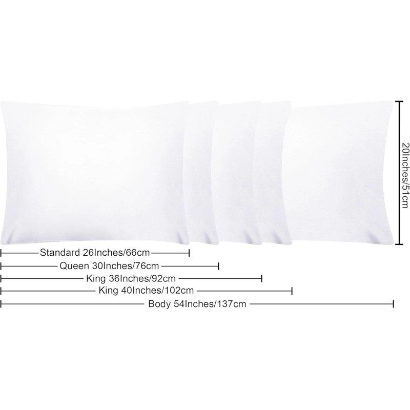 NTBAY Queen Pillowcase Set - 4 Pack Brushed Microfiber 20x30