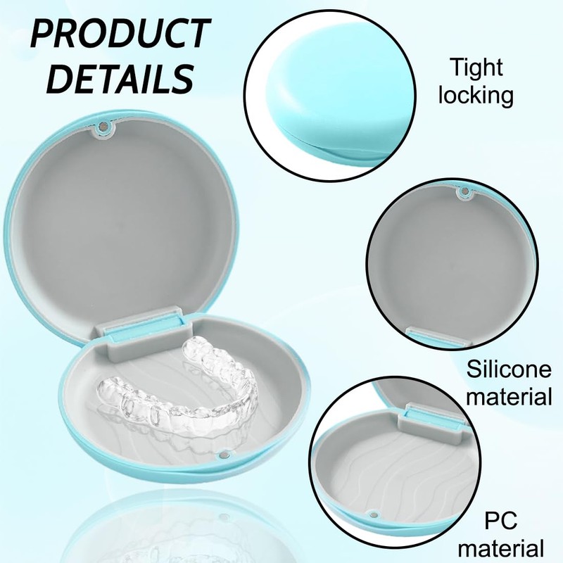 Pack of 1 Braces Box, Denture Container, Denture Box, Braces