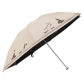 Aquascutum 1AQ27763 Women's Folding Umbrella, Parasol, Rain Umbrella, 19.7 inches (50 cm), Light Blocking, Heat Blocking, UV Protection, Summer Shield, Lightweight, Compact, UV Protection, beige
