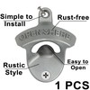 HAIICEN Antique Silver Beer Opener Wall Mounted Stainless Mountable Bottle