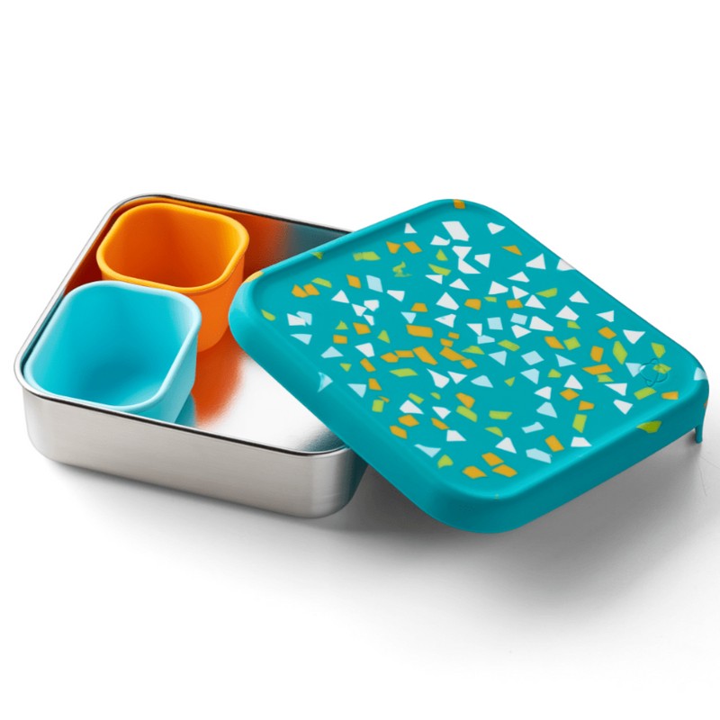 Planetbox Trailblazer Sandwich Box, White Sand Terrazzo