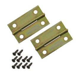 HMF 6496 Vintage Decorative Hinge Folding Flap Hinge Small Metal | Pack of 2 | 35 x 21 mm | Gold