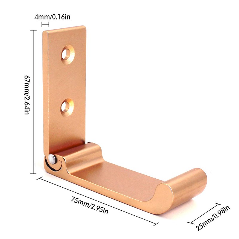 Foldable Wall Hook, Invisible Folding Wall Mount, YOCZOX 4 Pieces