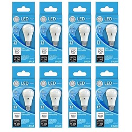 GE (case of 8) Lighting 61966 LED A19 Bulb, 9 watts, 800 lumens, 5000K Daylight, LED Light Bulb