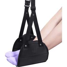 Portable Foot Hammock with Memory Foam, Enhanced Support for Relaxed Feet, Perfect for Long Flights and Desk Use, Comfortable Footrest Sling for Travel and Work