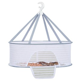 Folding Flat Drying Net, 1-Tier Large Capacity, Windproof, Open Round Shape, 15.7 x 23.6 x 8.7 inches (40 x 60 x 22 cm), Polyester, Nylon, Drying Net, Drying Net, Drying Net, Sweater Drying Net, Dry