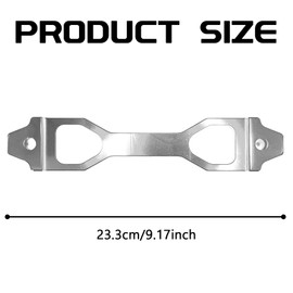 KUQUTIDY Battery Hold Down Kit, Heavy Duty Aluminum Alloy Car Battery Tie Down Bracket with 304 Stainless Steel J Bolts, Universal Battery Crossbar Holder Lock Mount Sets for Sedans Suvs Rvs (Silver)