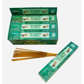Tulasi Nag Champa Delights  Incense Sticks (12 Units  168  Sticks/Box) - Nag Champa Vanilla