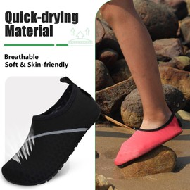 Saguaro Unisex Swimming Shoes, Water Sports Shoes, Quick-Drying, Non-Slip, Lightweight Sizes: EUR 36 - 47 (UK 3 - 12). - Black - 38/39 EU