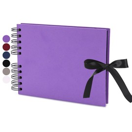 Vienrose DIY Photo Album 24 x 17 cm DIY Photo Book 40 Pages Tissue Ribbon Craft Paper Album for Over 80 10 x 15 Photos Baby Family Valentine's Day Birthday Anniversary Gift