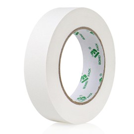 BOMEI PACK 1 rollo Cinta de Gaffer Blanca, Mate No Reflectante, 1 pulgada x 30 yardas Cinta de Gaffer Autoadhesiva Sin Residuos para Etiquetado, Estudio de Fotografía, Pintores y Reparaciones