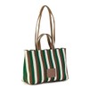 [バルコス] ストライプ柄 ニット風 2wayバッグ レディース トートバッグ 肩掛けバッグ ハンドバッグ 軽くて丈夫 ポリエステル素材
