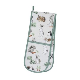 Ulster Weavers - Rabbit Patch - Double Oven Glove - One Size in Green