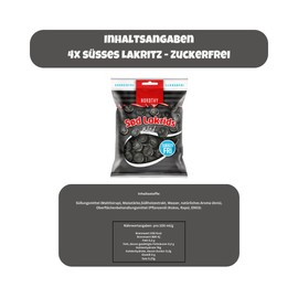 4x Nordthy süsses Lakritz Zuckerfrei 75g - auch für Diabetiker