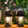 2 Pack Solar Lanterns Outdoor Hanging Solar Lights Decoration with