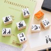 Cute Panda, Animal, Stylish, Stamp, Wooden Rubber Stamp Set, Funny