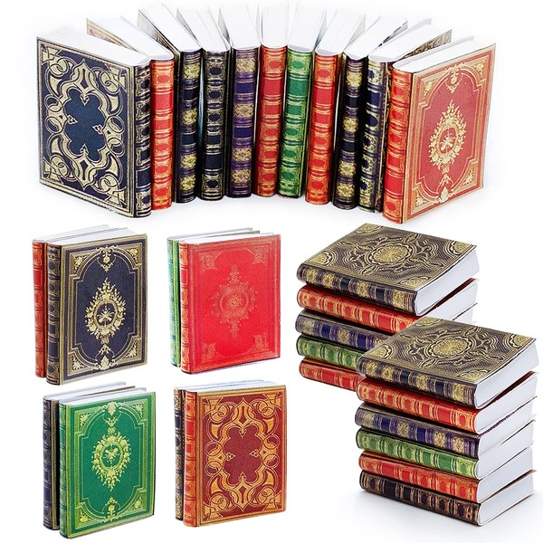 30 Pack 1:12 Scale Miniatures Dollhouse Books,Assorted Timeless Miniatures Books,Mini Books Dollhouse Decoration,Dollhouse Accessories Toy Supplies for Boys and Girls