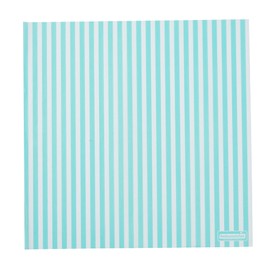 Restaurantware-Chef 101 12 x 12 Inch Deli Papers, 200 Greaseproof Sandwich Wrapping Papers - No Added PFAS, Striped Design, Turquoise And White Paper Food Basket Liners, Pre-Cut Style