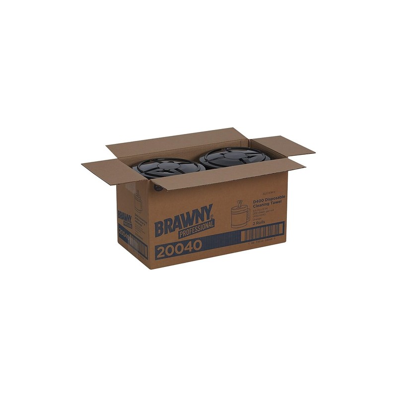 Brawny Professional D400 Durable Fibers Cleaning Wipers, 13-inch x 9.9-inch,
