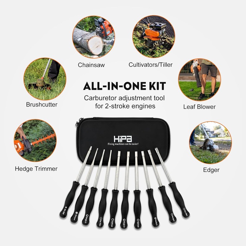 Hipa Pack-of-10 Carburetor Adjustment Tool Kit for 2 Cycle Small