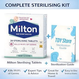 MiltonBaby 28 Sterilising Tablets - TDY Bundle Including TDY Steralization Guide