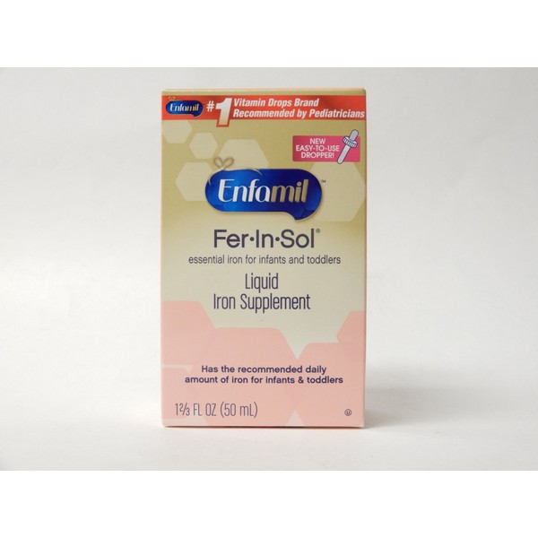 Enfamil Fer-in-Sol Iron Supplement Drops, for Infants and Toddlers - 50 Ml