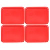 Pyrex 7210-PC 3-Cup Red Food Storage Replacement Lid (4-Pack) -