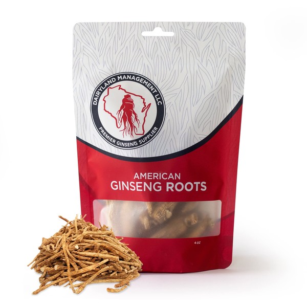 Dairyland Management LLC Ginseng Prongs 西洋参 - 4 oz Pack of Ginseng Root - Authentic American Ginseng Prong - Non-GMO, Gluten Free Whole Ginseng - Use This Herbal Supplement in Soup, Tea, Congee