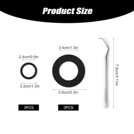 6PCS Gasket Replacement for YETI Yonder 20/25/34/50oz Water Bottle, Leak-Proof Silicone Sealing Ring Gaskets Seal Parts BPA Free Water Bottle Lid O Ring Replacement Compatible with YETI Yonder