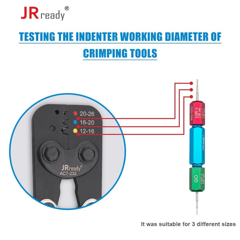 JRready ACT-232 Hand Tool(M22520/37-1 Equivalent) for Crimping M81824/1,6,7,8,9,10,11,13,14 Heat Shrink