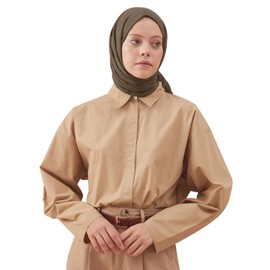 dscarf Wrinkle Long Scarf | Women Muslim Head Wraps Hijab | Soft Crinkle Scarf for Seasons | Solid Color Long Bambu Shawl (Dusty Coffee)