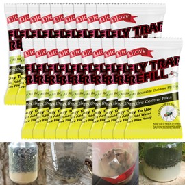 20 Pack Fly Trap Bait Refills, 20 * 30g Fly Bait Refill Packets Killer for Reusable Fly Traps Outdoor, Reusable Natural Fly Bait, Attractant for Ranch Flies Traps Outside
