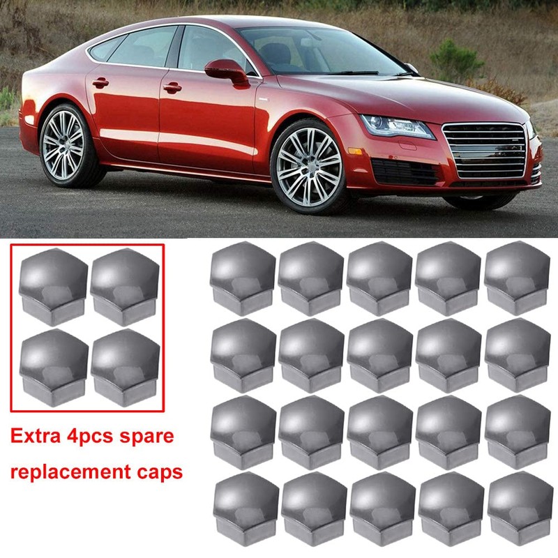 24pcs Wheel Nut Cap 17mm Wheel Bolt Nut Caps Covers,
