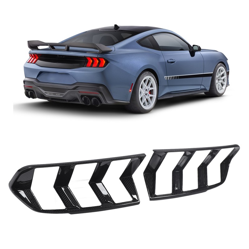 1 Pair Taillight Frame Dry Carbon Fiber Glossy Rear Light