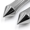 uxcell 2 Pcs Silver Tone Chrome Metal Sharp End Motorcycle