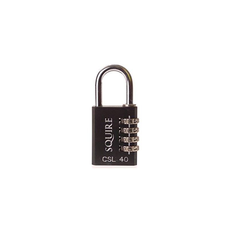 Squire CSL40 Black Die-Cast Combination Padlock 40mm