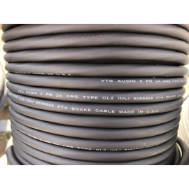 VTG Audio 2 Channel / Pair Bulk Microphone Snake Cable per foot VTG Audio 2 PR 24 AWG CL2