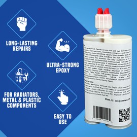 AM WORLDWIDE AMEPOXY HIGH High-Temperature, Thicker Aluminum Radiator Repair Epoxy - 7oz Kit for Heavy-Duty Metal & Automotive Repairs
