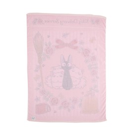Marusin Children's Terry Cloth Blanket, Studio Ghibli, Kiki's Delivery Service, Jiji Character, Cute, 100% Cotton, Girls' Napping Blanket, Summer, Nursery, Kindergarten, 1065004100